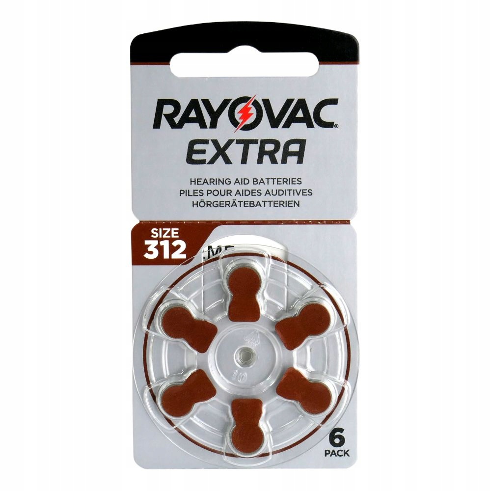 Batterien für Hörgeräte 60 Stück Rayovac Typ 312/PR41 megamix.sk