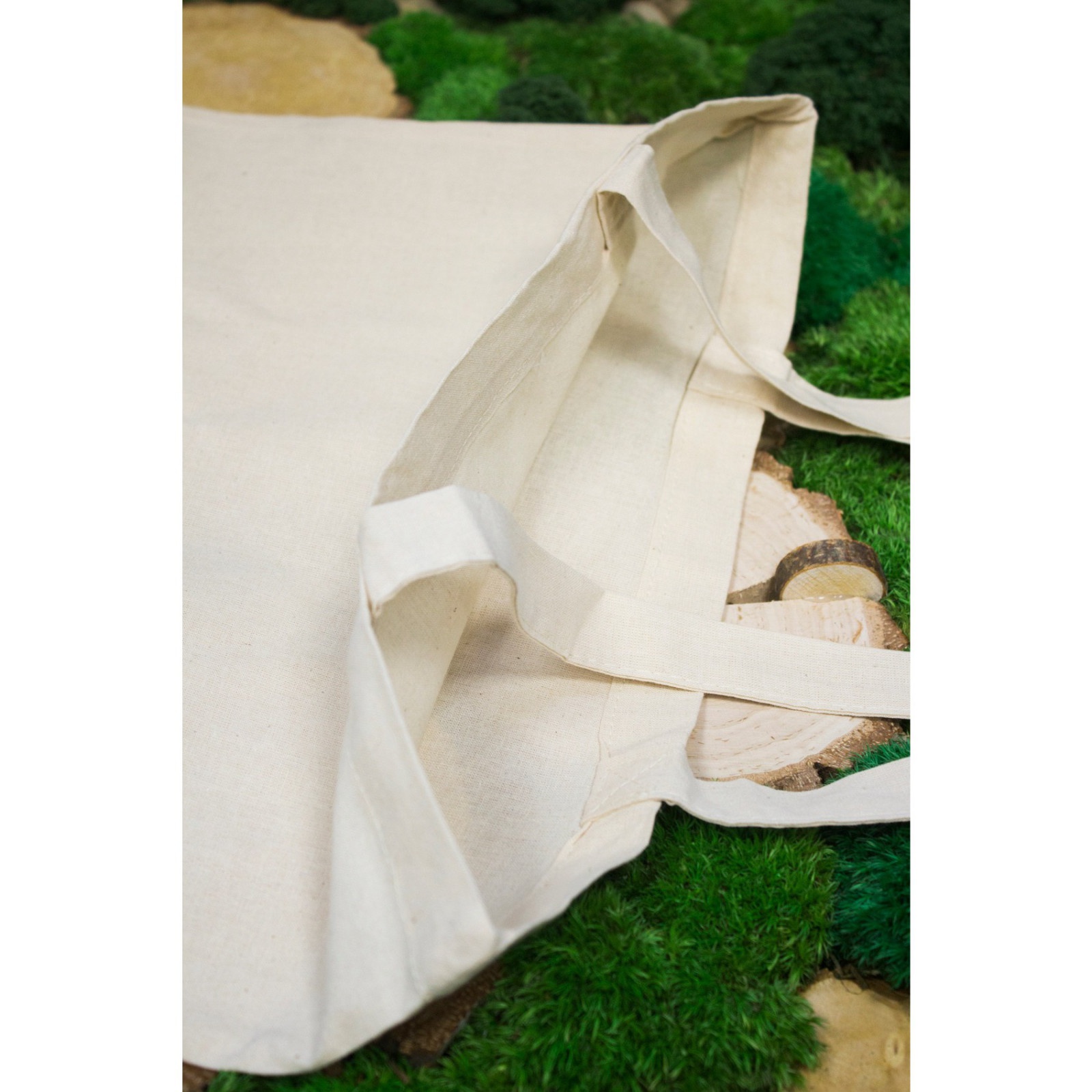 Baumwoll-Einkaufstasche ECO beige 38x42cm megamix.sk