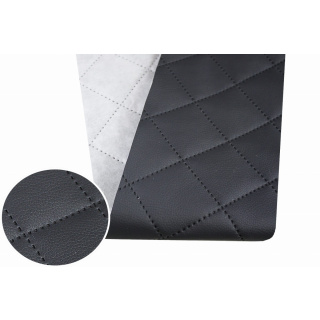 Gestepptes Eko-Leder MARINA graphitgrau 140 cm x 0,5 m