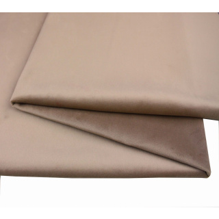 Samtiger Veloursstoff VELVET Polsterstoff hellbraun 50x145cm