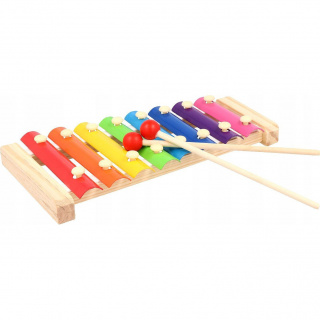 Hackbrett aus Holz für Kinder, 8 Töne, mit Schlägeln gefärbt
