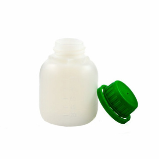 Flasche 100ml HDPE und grüner Verschluss