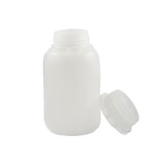 Flasche 250ml HDPE und Verschluss mit farblosem Deckel