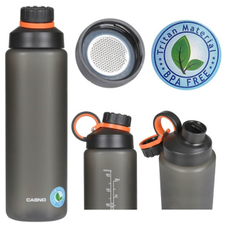 Wasserflasche schwarz Casno 1000ml