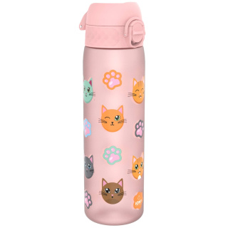 Rosa Wasserflasche, Katzen ION8 0,5 l