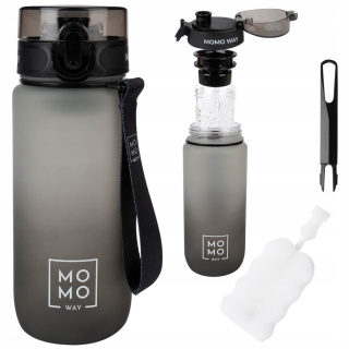 Sportwasserflasche mit Griff MomoWay grau 600ml