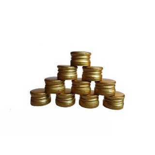 Abdeckung Aluminium-Schraubverschluss 28/18 mm 50 Stück gold