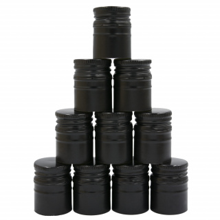 Aluminium-Schraubverschluss 28/40 mm schwarz 50 Stück lang