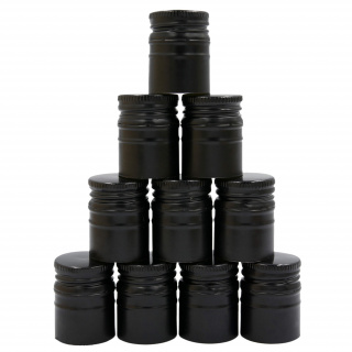 Aluminium-Schraubverschluss 30/44 mm 50 Stück schwarz lang