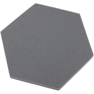 Akustikpaneel Sechseck grau 50x50 cm Dicke 3 cm Hexagon