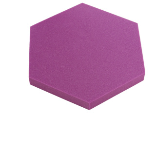 Akustikpaneel Sechseck lila 50x50 cm Dicke 5 cm Hexagon