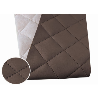 Gestepptes Eko-Leder MARINA dunkelbraun 140 cm x 0,5 m