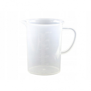 Messbecher 500ml mit Griff reliefierte Skala PP 12cm