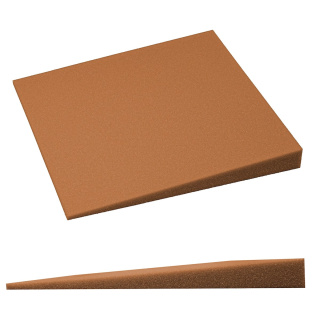 Akustikplatte braun KEIL abgeschrägt 50×50 cm Dicke 5 cm