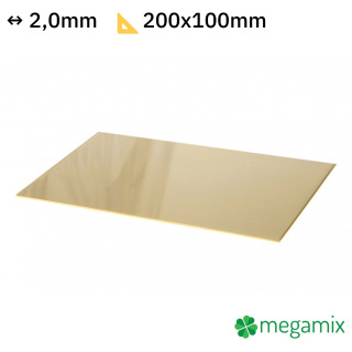 Messingblech 200x100x2,0mm