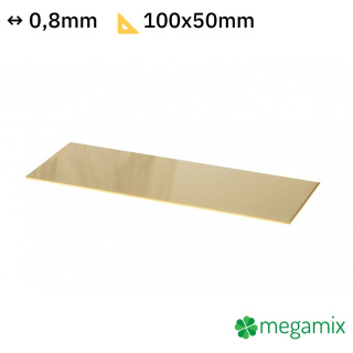 Messingblech 100x50x0,8 mm