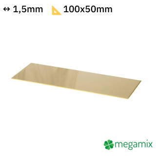 Messingblech 100x50x1,5 mm