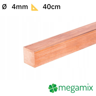 Kupfer Vierkantstab 04x04mm 40cm