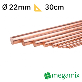 Kupferstab Φ22mm 30cm