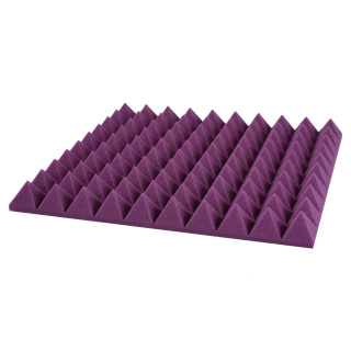 Akustikplatte lila PYRAMIDE 50×50 cm Dicke 5 cm