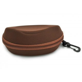 Braunes Brillenetui mit Karabiner