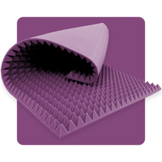 Akustikpanel Schaum Pyramide 200×100 cm 5 cm violett
