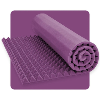 Akustischer Schallabsorber Schaum Pyramide 200×100 cm 6 cm lila