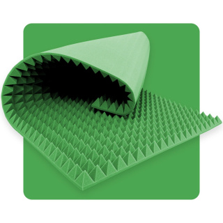 Akustikschaumpanel Pyramide 200×100 cm 4 cm dunkelgrün
