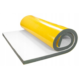 Selbstklebende Schallschutzmatte weiß 40mm 25x100cm Dämpfungsschaum LT40