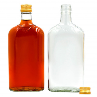 Glasflasche 500ml 22cm flach