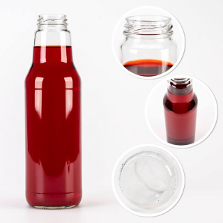 Glasflasche 750 ml 25 cm SOK mit Verschluss