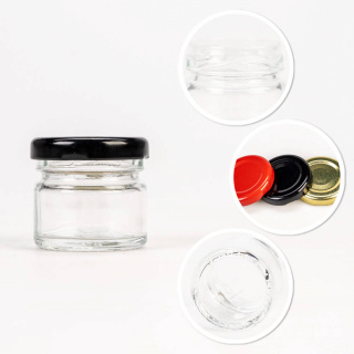 Glasbehälter, 10 Stück, 30 ml, 4 cm großes Glas mit Deckel