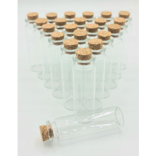 Glasröhrchen mit Korken 70 mm Durchmesser 22 mm, 10 Stück
