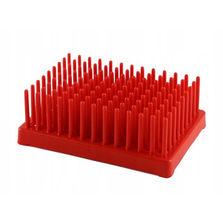 Ständer für Reagenzgläser Igel, 96 Plätze 13mm rot