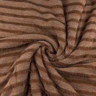 Pulloverstoff Strickstoff rostige Streifen Muster 0,5m