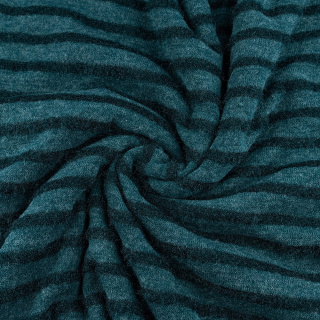 Sweatstoff Strickware grün Streifen Muster 0,5m