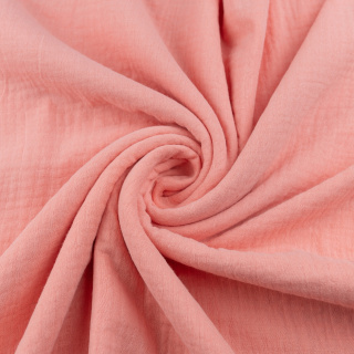 Stoff Musselin Baumwolle Koralle 100% Baumwolle 0,5m