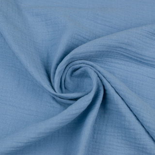 Stoff Musselin Baumwolle hellblau 100% Baumwolle 0,5m
