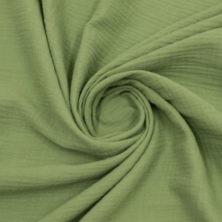 Stoff Musselin Baumwolle olive 100% Baumwolle 0,5m