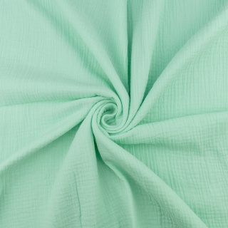 Baumwollmusselin Stoff minzgrün 100% Baumwolle 0,5m