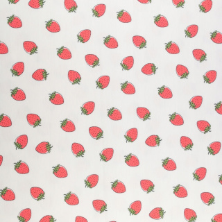 Sweatshirtstoff glatt gestrickt Erdbeermuster 0,5m