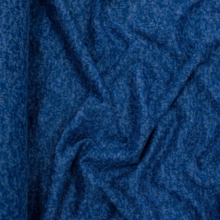 Stoff Strickstoff blaues Wiesengras meliert elastisch 0,5m