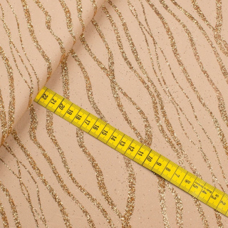 Stoff Jersey ITY beige Glitzer Strickware 0,5m