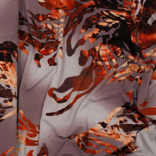 Stoff Jersey ITY rot Muster Strickware 0,5m