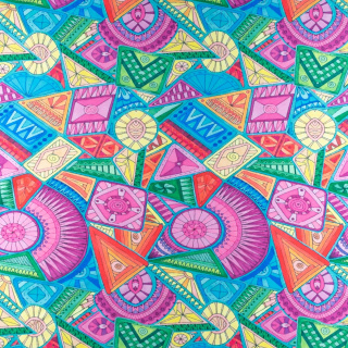 Stoff Jersey ITY Kimo orientalisches Muster Strickware 0,5m