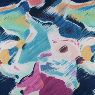 Stoff Jersey ITY marineblau glatt Muster Strickware 0,5m