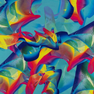 Stoff Jersey ITY Kimo Wellenmuster Strickware 0,5m