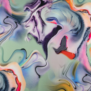 Stoff Jersey ITY hellgrün glatt Muster Strickware 0,5m