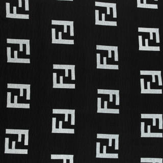 Stoff American Krepp schwarz italienisches Muster 0,5m