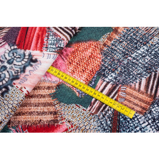 Stoff Silki atmungsaktiv bunte Flecken Muster 0,5m